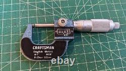 Mitutoyo Craftsman #38666 Hybrid Micrometer English (Analog) & Metric (Digital)