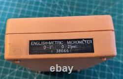 Mitutoyo Craftsman #38666 Hybrid Micrometer English (Analog) & Metric (Digital)