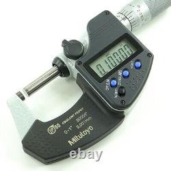 Mitutoyo Digimatic 0-1/0-25mm Micrometer IP65 Coolant Proof. 00005/. 001mm Grad