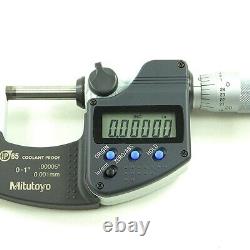 Mitutoyo Digimatic 0-1/0-25mm Micrometer IP65 Coolant Proof. 00005/. 001mm Grad
