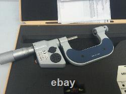 Mitutoyo Digimatic 1-2 Digital Micrometer 326-712-30 Interchangable Anvils