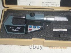 Mitutoyo Digimatic Digital Micrometer 293-765-10 Made in Japan with Case & Manual