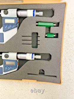 Mitutoyo Digimatic Micrometer Set 293-721-30 0-1 722 1-2 723 2-3 0-3 withCase 232A