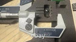 Mitutoyo Digimatic Micrometer Set 293-721-30 0-1 722 1-2 723 2-3 0-3 withCase 232A