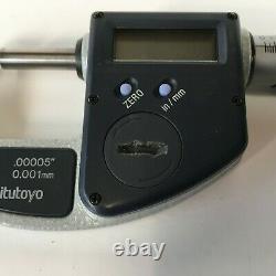 Mitutoyo Digimatic Outside Micrometer 293-816 With Case 0-25mm 0-1 inch