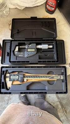 Mitutoyo Digimatic inch Digital Vernier Caliper + Mitutoyo IP65 Micrometer. 2-1