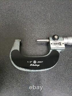 Mitutoyo Digit Outside MICROMETER 1-2 (. 0001) Friction 193-212