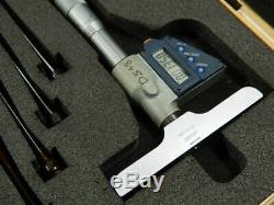 Mitutoyo Digital 0-6 Inch Depth Micrometer With6 Interchangeable Rods 4 Inch Base
