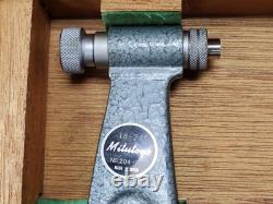 Mitutoyo Digital 18-24 Outside Micrometer Complete Set In Excellent Condition