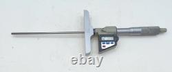 Mitutoyo Digital 329-711-10 Depth Micrometer Metric & Inches 0-6 0-150 MM Case