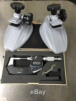 Mitutoyo Digital Blade Micrometers with two Stands