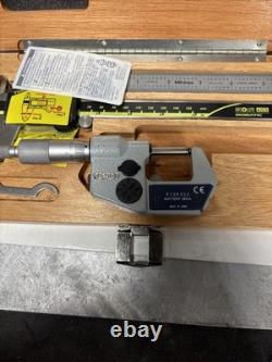 Mitutoyo Digital Caliper And Micrometer Set In Wooden Box Very Nice