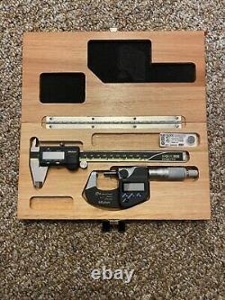 Mitutoyo Digital Caliper and Micrometer set with case (USED ONCE)