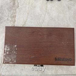 Mitutoyo Digital Calipers 500-136 & Digital Micrometer 293-765-30 Set Wood Case