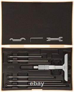 Mitutoyo Digital Depth Micrometer 329-511 DMC100-150DM with 6 Rods Digimatic
