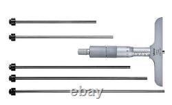 Mitutoyo Digital Depth Micrometer 329-511 DMC100-150DM with 6 Rods Digimatic