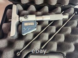 Mitutoyo Digital Depth Micrometer Metric Made In Japan. 001mm 0-75mm 100mm Base