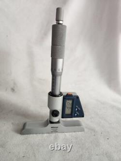 Mitutoyo Digital Depth Micrometer Metric Made In Japan. 001mm 0-75mm 100mm Base