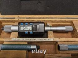 Mitutoyo Digital Inside Micrometer 8-40 Kit With Extension Rods 337-203