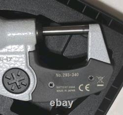 Mitutoyo Digital Micrometer 0-1 Ratchet Stop IP65 Coolant Proof New Battery
