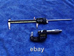 Mitutoyo Digital Micrometer (293-340) & Caliper (500-196-30) Set 0-6'