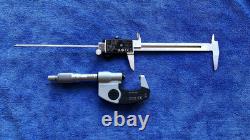 Mitutoyo Digital Micrometer (293-340) & Caliper (500-196-30) Set