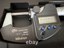 Mitutoyo Digital Micrometer 293-348-30 IP65 Coolant Proof 0-1