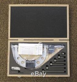 Mitutoyo Digital Micrometer 340-351-30 with Interchangeable Anvils 0-6/0-152.4m