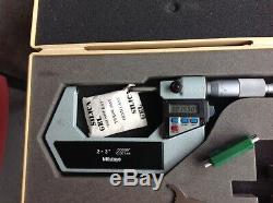 Mitutoyo Digital Micrometer 3 Pc Set, Very Good Condition