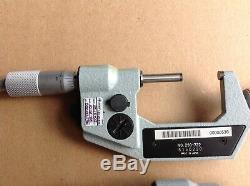 Mitutoyo Digital Micrometer 3 Pc Set, Very Good Condition