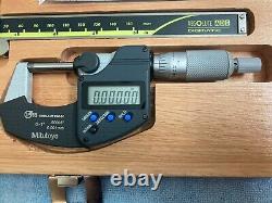 Mitutoyo Digital Micrometer & Caliper Set