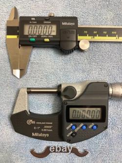 Mitutoyo Digital Micrometer & Caliper Set