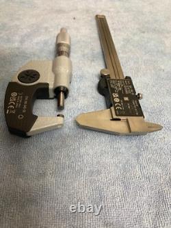 Mitutoyo Digital Micrometer & Caliper Set