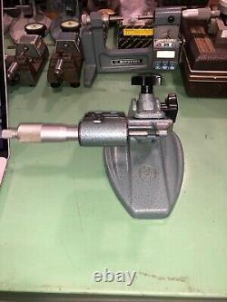 Mitutoyo Digital Micrometer No. 293-301.0001 0-1 With Mitutoyo Stand