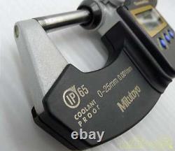 Mitutoyo Digital Micrometer QuantuMike MDE25MJ (293-140) From Japan