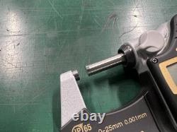 Mitutoyo Digital Micrometer QuantuMike MDE-25MX 293-140-30 Model 0-25mm 0.001mm