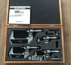 Mitutoyo Digital Micrometer Set, 0-4/0-100mm, 4 Pcs
