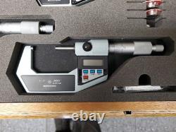 Mitutoyo Digital Micrometer Set, 4 Pieces, 0 1, 1 2, 2 3, 3 4