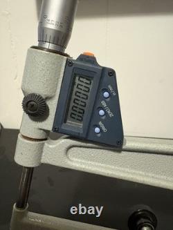 Mitutoyo Digital Sheet Metal Micrometer 0-1.00005 with Starrett No. 206 Stand
