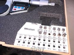 Mitutoyo Digital Thread Screw Micrometer 326-712-10 Tmc-2 DM With Anvils