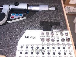 Mitutoyo Digital Thread Screw Micrometer 326-712-10 Tmc-2 DM With Anvils