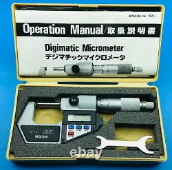 Mitutoyo Digital Tube Micrometer 0-1 Range 0.00005 Graduation (395-741)