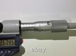 Mitutoyo Digital V-Anvil Micrometer 1-1.6 Range 3-Flute SPC Data 314-713-30