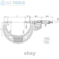 Mitutoyo Digital Waterproof IP65 Micrometer 100-125mm (4-5) 293-350-30 Genuine
