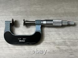 Mitutoyo Disc Micrometer 1-2 Inch, Model 169-204, Non Rotating Spindle