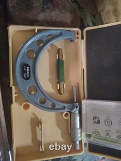 Mitutoyo Disc Micrometer 3-4 Inch, Model 123-128, Graduation. 001