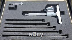 Mitutoyo Dmc 4-6 Digital Depth Micrometer With Case And Rods #329-711