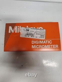 Mitutoyo Electronic Outside Micrometer 1 Max, Solid Carbide Face, IP65