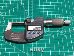Mitutoyo IP65 Digital Micrometer 0-25mm 0.001mm Coolant Proof Tested Japan
