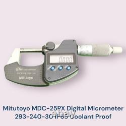 Mitutoyo MDC-25PX Digital Micrometer 293-240-30 IP65 Coolant Proof 0-25mm Tool